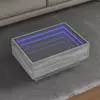Image de vidaXL Table basse avec LED sonoma gris 70x50x30 cm bois d'ingénierie