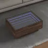 Image de vidaXL Table basse avec LED chêne marron 70x50x30 cm bois d'ingénierie