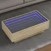 Image de vidaXL Table basse avec LED chêne sonoma 90x50x30 cm bois d'ingénierie
