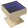 Image de vidaXL Salontafel met LED 50x50x45 cm bewerkt hout sonoma eikenkleurig