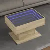 Image de vidaXL Table basse avec LED chêne sonoma 70x50x45 cm bois d'ingénierie