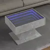 Image de vidaXL Table basse avec LED gris béton 70x50x45 cm bois d'ingénierie
