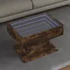 Image de vidaXL Table basse avec LED chêne fumé 70x50x45 cm bois d'ingénierie