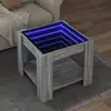 Image de vidaXL Table basse avec LED sonoma gris 53x53x45 cm bois d'ingénierie