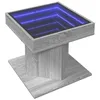Image de vidaXL Table basse avec LED sonoma gris 50x50x45 cm bois d'ingénierie