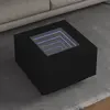 Image de vidaXL Table basse avec LED noir 60x60x40 cm bois d'ingénierie