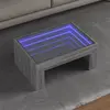 Image de vidaXL Table basse avec LED infini sonoma gris 70x50x30 cm