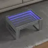 Image de vidaXL Table basse avec LED infini sonoma gris 70x53x30 cm