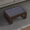 Image de vidaXL Table basse avec LED infini chêne marron 70x53x30 cm