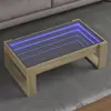 Image de vidaXL Table basse avec LED infini chêne sonoma 90x53x30 cm