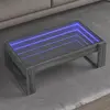 Image de vidaXL Table basse avec LED infini sonoma gris 90x53x30 cm