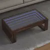 Image de vidaXL Table basse avec LED infini chêne marron 90x53x30 cm
