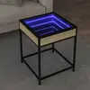 Image de vidaXL Table basse avec LED Infinity chêne sonoma 40x40x51 cm