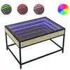 Image de vidaXL Table basse avec LED infini chêne sonoma 70x50x41 cm