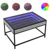 Image de vidaXL Table basse avec LED infini sonoma gris 70x50x41 cm