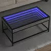 Image de vidaXL Table basse avec LED infini sonoma gris 90x50x41 cm