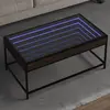 Image de vidaXL Table basse avec LED Infinity chêne marron 90x50x41 cm