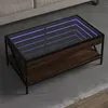 Image de vidaXL Table basse avec LED Infinity chêne marron 90x50x38 cm
