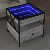 Image de vidaXL Table basse avec LED Infinity sonoma gris 50x50x51 cm