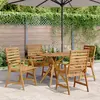 Image de vidaXL Ensemble à manger de jardin 5 pcs Bois d'acacia solide