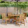 Image de vidaXL Ensemble à manger de jardin 5 pcs Bois d'acacia solide