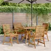 Image de vidaXL Ensemble à manger de jardin 5 pcs Bois d'acacia solide