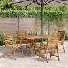 Image de vidaXL Ensemble à manger de jardin 5 pcs Bois d'acacia solide