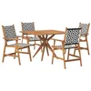 Image de vidaXL Ensemble à manger de jardin 5 pcs Bois d'acacia solide