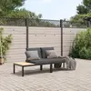 Image de vidaXL Salon de jardin 2 pcs avec coussins noir aluminium