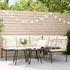 Image de vidaXL Ensemble de canapés de jardin et coussins noir acier textilène