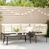 Image de vidaXL Ensemble de canapés de jardin et coussins noir acier textilène