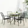Image de vidaXL Ensemble de chaises de jardin empilables 5 pcs anthracite