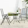 Image de vidaXL Ensemble de chaises de jardin inclinables 3 pcs anthracite