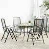 Image de vidaXL Ensemble de chaises de jardin inclinables 5 pcs anthracite