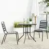 Image de vidaXL Ensemble de chaises de jardin empilables 3 pcs anthracite