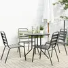 Image de vidaXL Ensemble de chaises de jardin empilables 5 pcs anthracite