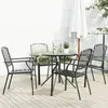 Image de vidaXL Ensemble de chaises de jardin empilables 5 pcs anthracite