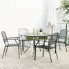 Image de vidaXL Ensemble de chaises de jardin empilables 5 pcs anthracite
