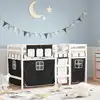 Image de vidaXL Lit mezzanine enfants avec rideaux sans matelas 90x190 cm