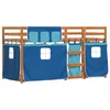 Image de vidaXL Lit superposé sans matelas bleu 80x200 cm bois de pin massif