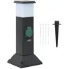 Image de vidaXL Colonne de prise d'extérieur avec lampe et piquet à 2 voies
