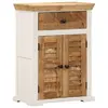 Image de vidaXL Buffet blanc et marron 55x30x73 cm bois de manguier solide brut