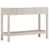Image de vidaXL Table console blanc 110x35x75 cm bois de manguier solide