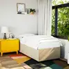 Image de vidaXL Cadre de lit sans matelas crème 100x200 cm tissu