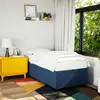 Image de vidaXL Cadre de lit sans matelas bleu 100x200 cm tissu