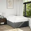 Image de vidaXL Cadre de lit sans matelas gris foncé 120x190 cm tissu