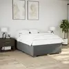 Image de vidaXL Cadre de lit sans matelas gris foncé 140x190 cm tissu