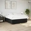 Image de vidaXL Cadre de lit sans matelas noir 200x200 cm tissu