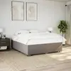 Image de vidaXL Cadre de lit sans matelas taupe 200x200 cm tissu