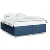 Image de vidaXL Cadre de lit sans matelas bleu 200x200 cm tissu
